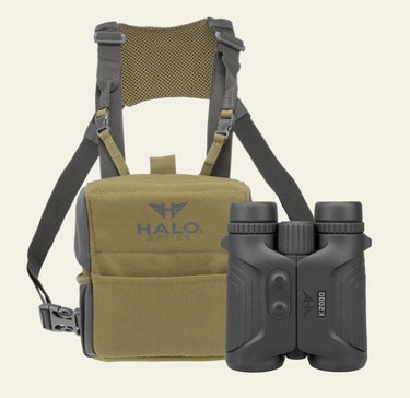 Halo K2000 10x42 LRF binoculars with integrated laser rangefinder