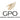 Logo of GPO German Precision Optics with an eagle emblem on a white background